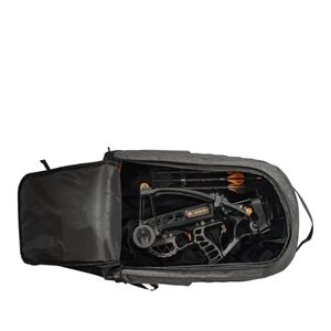 Gray Tactical Crossbow Backpack with Organized Gear Storage